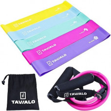 Набор фитнес резинок Tavialo 5 штук + трубчатый эспандер
