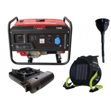 Бензиновый генератор MAST GROUP Т3500 + газовая плитка Orcamp CK-505 + электрический обогреватель Gardyer