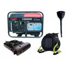 Бензиновый генератор MAST GROUP YH13000 + газовая плитка Orcamp CK-505 + электрический обогреватель Gardyer