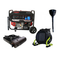 Бензиновый генератор MAST GROUP RD6500E + газовая плитка Orcamp CK-505 + электрический обогреватель Gardyer