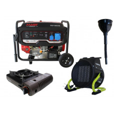 Бензиновый генератор MAST GROUP RD10800E + газовая плитка Orcamp CK-505 + электрический обогреватель Gardyer