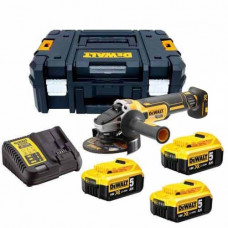 Аккумуляторная угловая шлифмашина DeWALT DCG405P2 + 3 шт. АКБ 18 В / 5 Ач (DCG405P3)