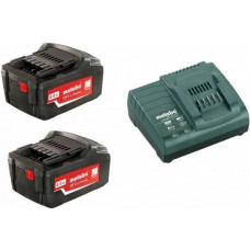 Базовый комплект аккумуляторных батарей Metabo 18 В/4.0 Ач +Зарядное устройство (685050000)