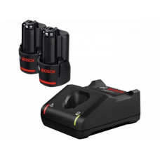 Набор Bosch из 2 аккумуляторов GBA Li-Ion 12 В / 2 Ач + зарядное устройство (1600A019R8)