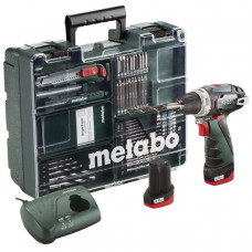 Аккумуляторная дрель-шуруповерт Metabo PowerMaxx BS Basic Mobile Workshop + Набор принадлежностей (600080880)